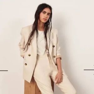 Ba&Sh Caesar Beige Blazer - Size S (1)